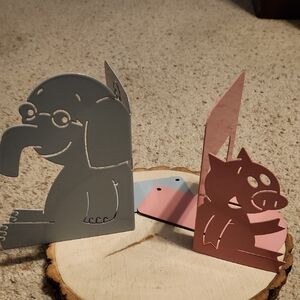 YOTTOY Elephant & Piggie Blue Pink Bookends